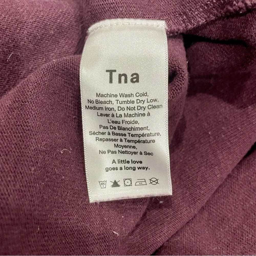 Tna Maroon Long Sleeve Sweater Dress Size 1 - Picture 6 of 10